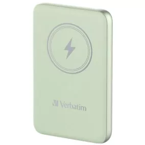   Power bank, mágneses (vezeték nélküli), 10.000mAh, VERBATIM "MCP-10, zöld