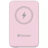 Power bank, mágneses (vezeték nélküli), 10.000mAh, VERBATIM "MCP-10, rózsaszín