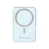 Power bank, mágneses (vezeték nélküli), 10.000mAh, VERBATIM "Charge n Go", kék