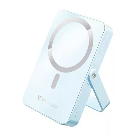 Power bank, mágneses (vezeték nélküli), 10.000mAh, VERBATIM "Charge n Go", kék