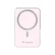 Power bank, mágneses (vezeték nélküli), 10.000mAh, VERBATIM "Charge n Go", rózsaszín