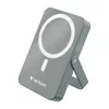 Power bank, mágneses (vezeték nélküli), 10.000mAh, VERBATIM "Charge n Go", szürke