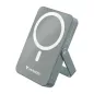   Power bank, mágneses (vezeték nélküli), 10.000mAh, VERBATIM "Charge n Go", szürke