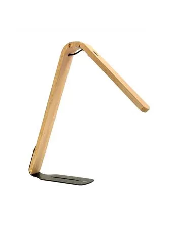 Asztali lámpa, LED, 4 W, ALBA "Ledaika", természetes fa