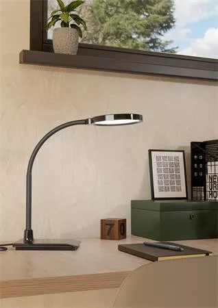 Asztali lámpa, CCT LED, 5W, érintőkapcsoló, EGLO "Lauro", fekete