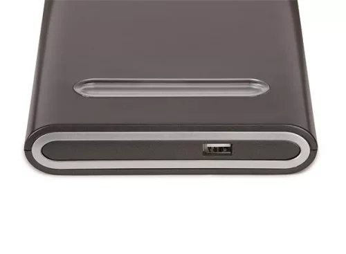 Asztali lámpa, LED, szabályozható, USB, MAUL "Pure", szürke