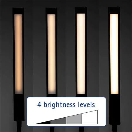 Asztali lámpa, LED, szabályozható, MAUL "Pirro", fekete