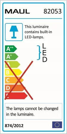 Asztali lámpa, LED, szabályozható, felfogatható, MAUL "Craft", fehér