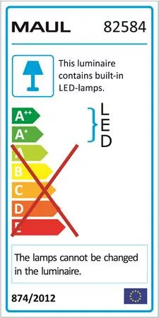Állólámpa, irodai, LED, szabályozható, MAUL "Javal", szürke