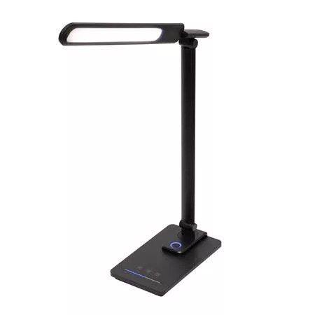 Asztali lámpa, LED, szabályozható, fém, éjjeli fény, HOME, fekete