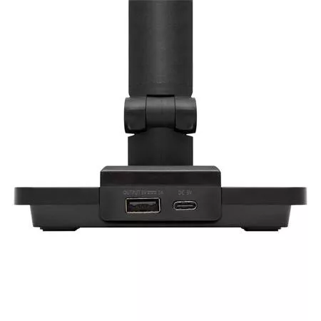 Asztali lámpa, LED, szabályozható, fém, éjjeli fény, HOME, fekete