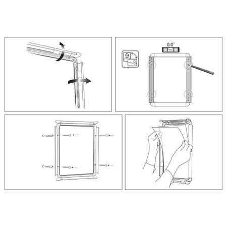 Posztertábla, fali, A1 méret, alumínium keret, NOBO "Essence"