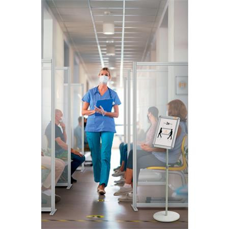 Posztertábla, fali, A4 méret, alumínium keret, NOBO "Essence"