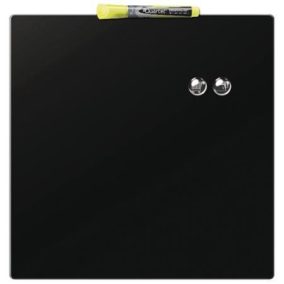   Üzenőtábla, mágneses, írható, fekete, 36x36 cm, NOBO/REXEL