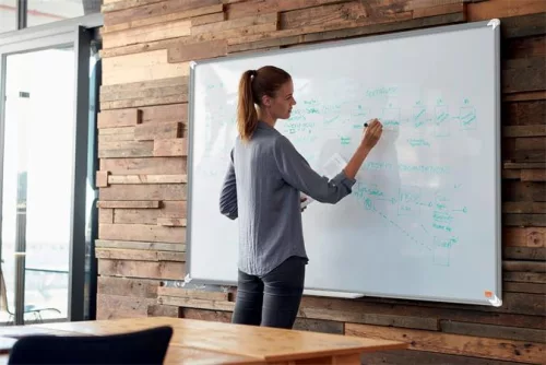 Fehértábla, zománcozott, mágneses, 180x120 cm, alumínium keret, Ecolabel, NOBO "Premium Plus"