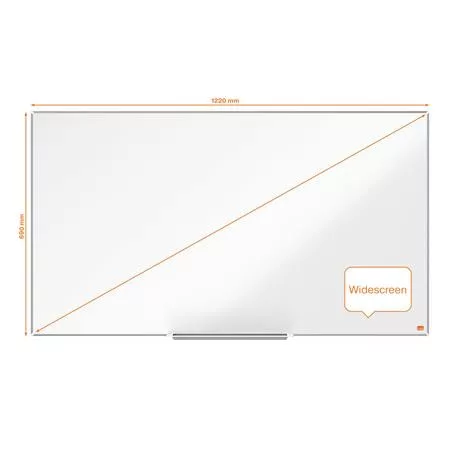 Fehértábla, mágneses, széles képarány, 55"/122x69 cm, alumínium keret, NOBO "Impression Pro"