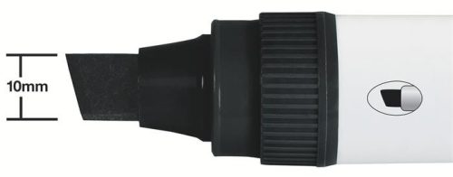 Táblamarker, jumbo méret, vágott hegyű, 10 mm, NOBO "Glide", fekete
