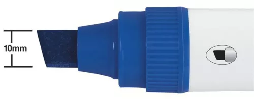 Táblamarker, vágott hegyű, 10 mm, NOBO "Glide", kék