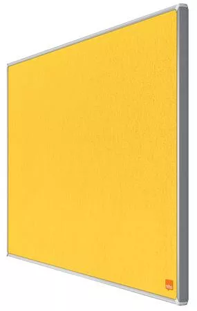 Textiltábla, széles képarány, 40"/89x50cm, alumínium keret, NOBO "Impression Pro", sárga