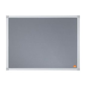   Üzenőtábla, alumínium keret, 60x45 cm, NOBO "Essentials", szürke