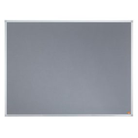   Üzenőtábla, alumínium keret, 120x90 cm, NOBO "Essentials", szürke