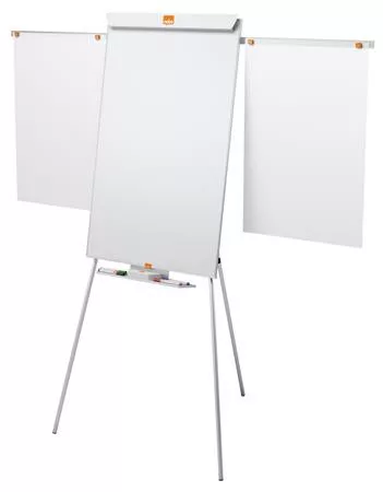 Flipchart tábla, mágneses felület, 2 db segédkarral, NOBO "Essentials", fehér