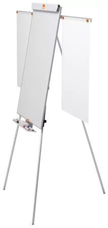 Flipchart tábla, mágneses felület, 2 db segédkarral, NOBO "Essentials", fehér