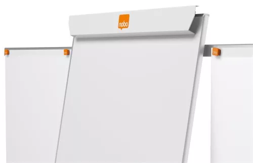 Flipchart tábla, mágneses felület, 2 db segédkarral, 68x100,5 cm, NOBO "Essentials", fehér