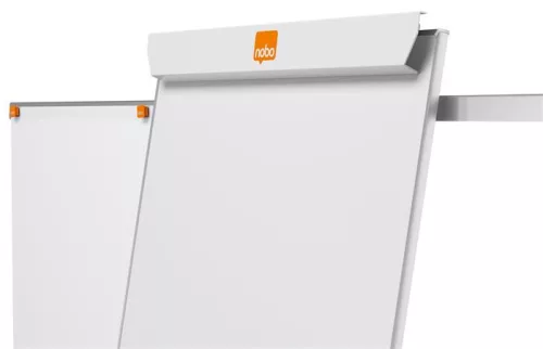 Flipchart tábla, mágneses felület, 2 db segédkarral, 68x100,5 cm, NOBO "Essentials", fehér