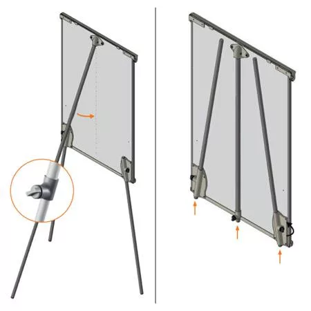 Flipchart tábla, mágneses felület, 70x100 cm, EcoLabel, NOBO "Premium Plus", fehér