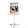 Flipchart tábla, mobil, mágneses felület, 70x100 cm, NOBO "Premium Plus", fehér