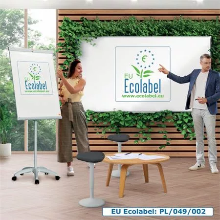 Flipchart tábla, mobil, mágneses felület, 70x100 cm, EcoLabel, NOBO "Premium Plus", fehér