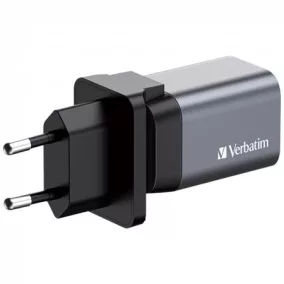   Hálózati töltő, 1xUSB-C PD (35W), USB-A QC 3.0, EU/UK/US, GaN, VERBATIM