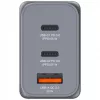 Hálózati töltő, 2xUSB-C PD (65W), USB-A QC 3.0, EU/UK/US, GaN, VERBATIM