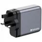   Hálózati töltő, 2xUSB-C PD (140W), USB-C PD (20W), USB-A QC 3.0, EU/UK/US, GaN, VERBATIM