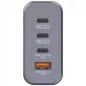   Hálózati töltő, 2xUSB-C PD (140W), USB-C PD (20W), USB-A QC 3.0, EU/UK/US, GaN, VERBATIM