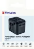 Utazóadapter, univerzális, 2xUSB, VERBATIM "UTA-01"