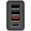 Hálózati töltő, 1xUSB-C PD (20W), USB-A QC 3.0, 2xUSB-A (10W), VERBATIM, fekete