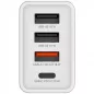   Hálózati töltő, 1xUSB-C PD (20W), USB-A QC 3.0, 2xUSB-A (10W), VERBATIM, fehér