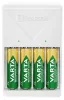 Elemtöltő, AA/AAA, 4x2100 mAh AA, VARTA "Plug"