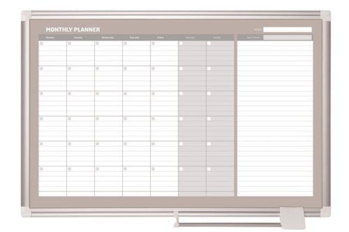 Havi tervezőtábla, mágneses, 90x60 cm, VICTORIA VISUAL