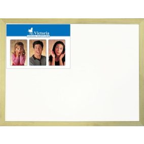   Fehértábla, nem mágneses, 30x40 cm, fa keret, VICTORIA VISUAL