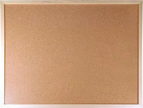 Parafatábla, kétoldalas (parafa/parafa), 30x40 cm, fa keret, VICTORIA VISUAL