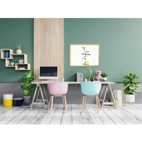   Fehértábla, nem mágneses, 40x60 cm, fa keret, VICTORIA VISUAL