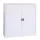 Szárnyasajtós fém irattároló szekrény, 2 polccal, 1000mmx800mmx380mm, Szürke/szürke