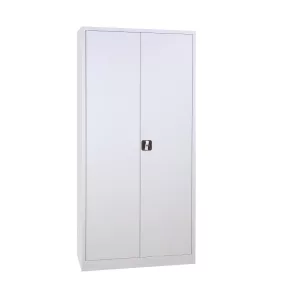   Szárnyasajtós fém irattároló szekrény, 4 polccal, 1800mmx800mmx380mm, Szürke/szürke