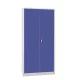 Szárnyasajtós fém irattároló szekrény, 4 polccal, 1950mmx920mmx420mm, Szürke/kék