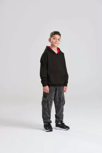 Just Hoods AWJH003J GYERMEK VARSITY KAPUCNIS PULÓVER 7/8