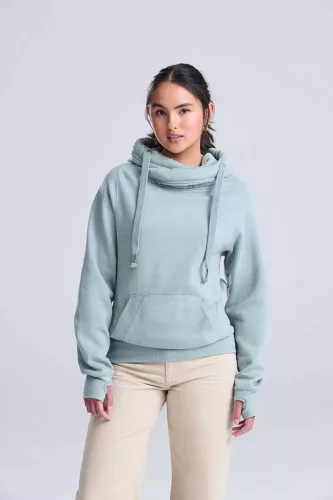 Just Hoods AWJH021 KERESZTEZETT NYAKÚ KAPUCNIS PULÓVER XS