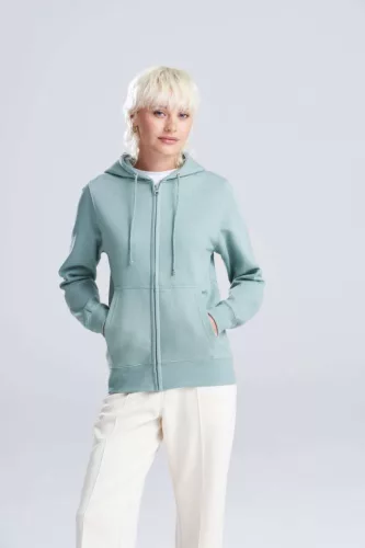 Just Hoods AWJH050F NŐI COLLEGE CIPZÁRAS KAPUCNIS PULÓVER XS
